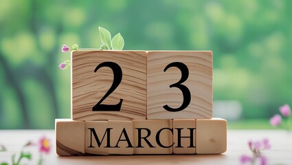 Wooden Box with Text "23 March",  Rustic Vintage Storage Container for Decoration and Gifts
23 March Wooden Box, Engraved Wooden Keepsake for Special Occasions and Home Decor