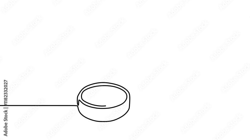 Aufkleber continuous drawing line art of make up with black line and white background. one line animation