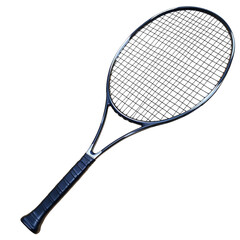 tennis racket on transparent 