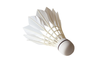badminton shuttlecock isolated on white