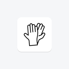 High Five Hand line icon , vector, pixel perfect, illustrator file