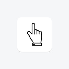Index Finger line icon , vector, pixel perfect, illustrator file