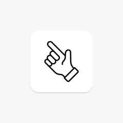 Check Hand line icon , vector, pixel perfect, illustrator file