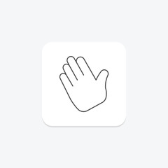 Bye Hand thinline icon , vector, pixel perfect, illustrator file