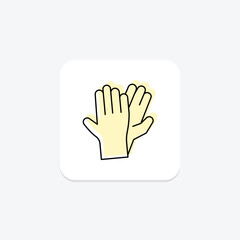 High Five Hand color shadow thinline icon , vector, pixel perfect, illustrator file