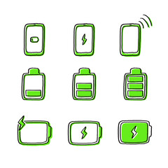 手描き：充電アイコン