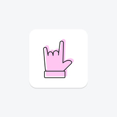 Pose Finger color shadow thinline icon , vector, pixel perfect, illustrator file