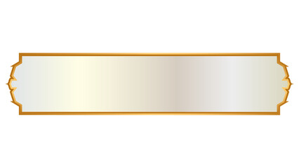 Luxury color golden arabic islamic banner title frame text box border transparent background
