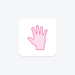 Palm Hand duotone line icon , vector, pixel perfect, illustrator file