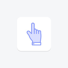 Index Finger duotone line icon , vector, pixel perfect, illustrator file