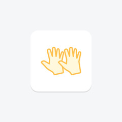 High Five Hand duotone line icon , vector, pixel perfect, illustrator file