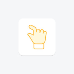 Pinch Out duotone line icon , vector, pixel perfect, illustrator file