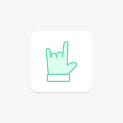 Pose Finger duotone line icon , vector, pixel perfect, illustrator file