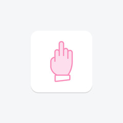 Bad Signal Hand duotone line icon , vector, pixel perfect, illustrator file