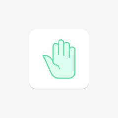 Stop Hand duotone line icon , vector, pixel perfect, illustrator file