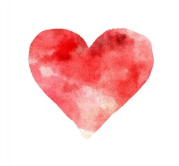 Grunge-styled, hand-painted red heart design ideal for Valentine's Day and beyond. Suitable for creating postcards, posters, carnival banners, birthday cards, and children's illustrations
