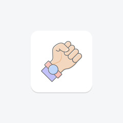 Wristwatch Hand lineal color icon , vector, pixel perfect, illustrator file