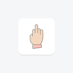 Bad Signal Hand lineal color icon , vector, pixel perfect, illustrator file