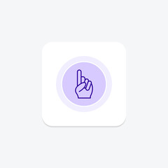 Pointing Up Finger color circle icon , vector, pixel perfect, illustrator file