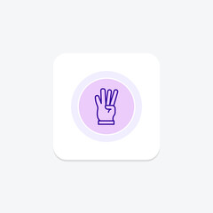 Four Fingers color circle icon , vector, pixel perfect, illustrator file