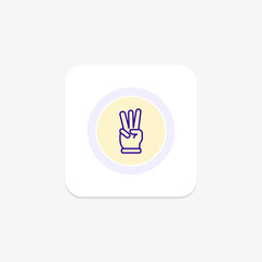 Three Finger color circle icon , vector, pixel perfect, illustrator file