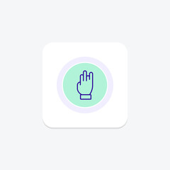Three Finger color circle icon , vector, pixel perfect, illustrator file