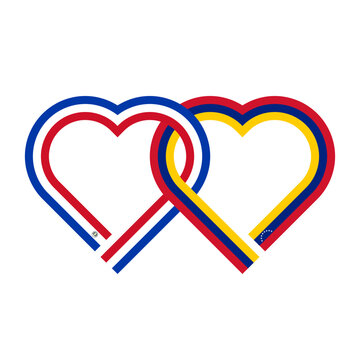 recommend clip art: heart shaped ribbon of paraguay and venezuela flags intertwined. vector illustration isolated on white background