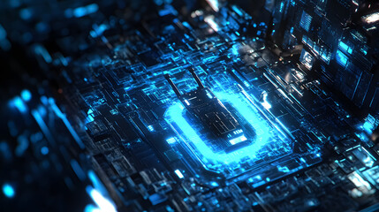 A concept illustration focusing on cybersecurity.