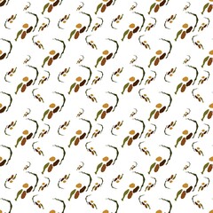 seamless pattern with gold and hearts