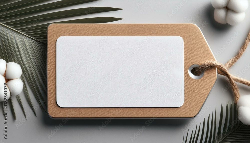 Poster label tag mockup template. generated image