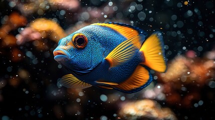 Illustration of Tropical Fish, Coral Reef, and Marine Life Background