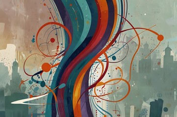 Medical science and technology background illustration 