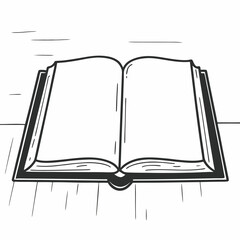 open book with blank pages