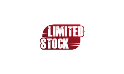 limited stock sign or stamp