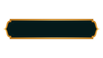 Islamic text background with metallic frame and banner