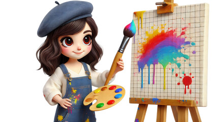 Creative painting activity art studio digital art colorful environment cartoon style