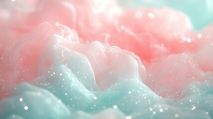 Fototapeta premium Glittering pastel textures with bokeh particles dreamy atmosphere soft lighting abstract art