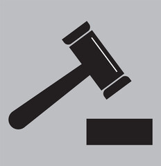 Gavel icon. Gavel icon vector. Judge Gavel Auction Icon Vector .