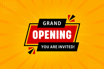 Grand opening sale banner. Grand opening sale banner template. vector illustration