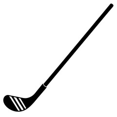 Ice hockey stick silhouette vector- illustration