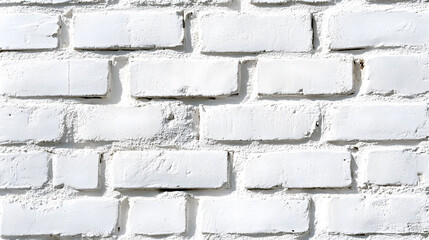Fototapeta premium A detailed view of a white brick wall texture.