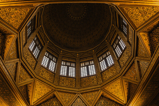 Building interior of nilometer on the Nile river in the Cairo, Egypt