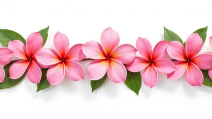 Obraz premium Plumeria flowers are isolated on a white background.