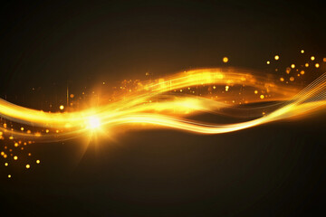 Obraz premium Radiant Light Leaks – Ethereal Flowing Streaks in Orange and Gold