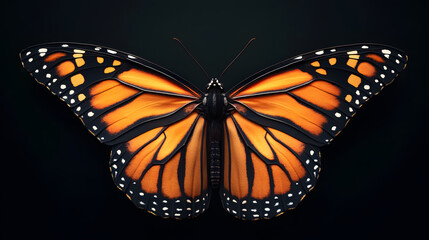 Fototapeta premium Digital rendering of a monarch butterfly