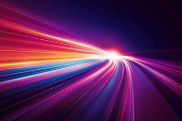 Radiant Light Trails Across a Dark Blurred Backdrop