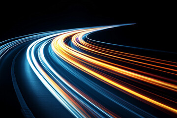 Abstract Light Streaks &ndash; Vibrant, Energetic Patterns with Colorful Gradient Transitions