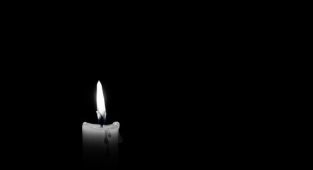 single candle flame, dark background, black and white photography, minimalist, dramatic lighting, contrast, solitude, reflection, atmospheric, moody, contemplative, shadows, simplicity, spiritual, med