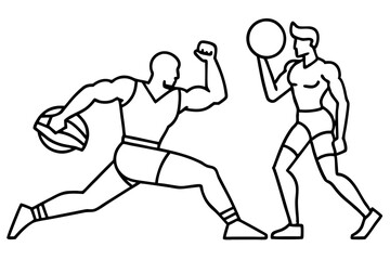 Sports and Fitness Illustration - Active Lifestyle and Exercise Concept