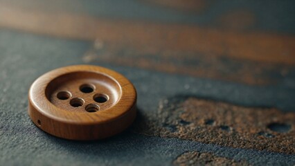 Three-Dimensional Sewing Button with Four Holes